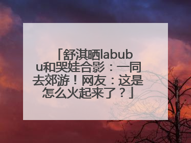 舒淇晒labubu和哭娃合影：一同去郊游！网友：这是怎么火起来了？