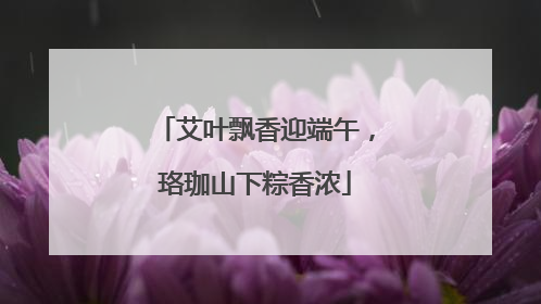 艾叶飘香迎端午，珞珈山下粽香浓