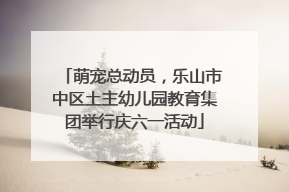 萌宠总动员，乐山市中区土主幼儿园教育集团举行庆六一活动