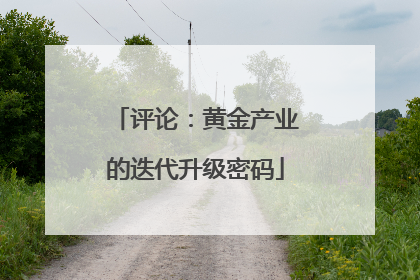 评论：黄金产业的迭代升级密码