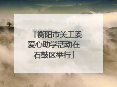 衡阳市关工委爱心助学活动在石鼓区举行