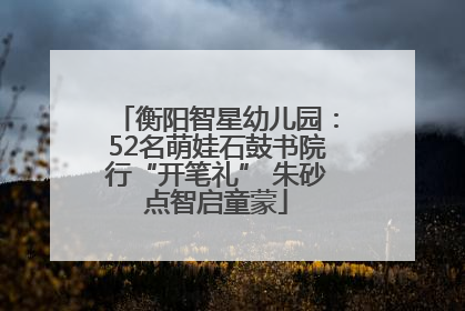 衡阳智星幼儿园：52名萌娃石鼓书院行“开笔礼” 朱砂点智启童蒙