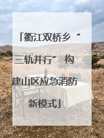 衢江双桥乡“三轨并行” 构建山区应急消防新模式