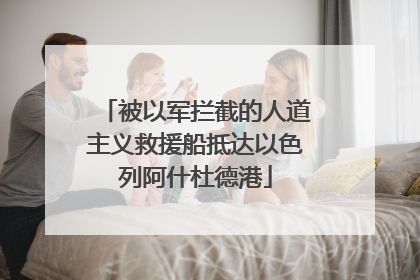被以军拦截的人道主义救援船抵达以色列阿什杜德港