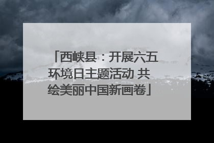 西峡县：开展六五环境日主题活动 共绘美丽中国新画卷