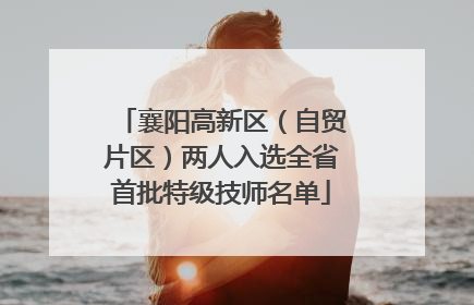 襄阳高新区（自贸片区）两人入选全省首批特级技师名单