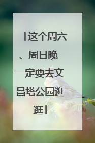 这个周六、周日晚 一定要去文昌塔公园逛逛