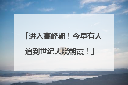 进入高峰期！今早有人追到世纪大烧朝霞！