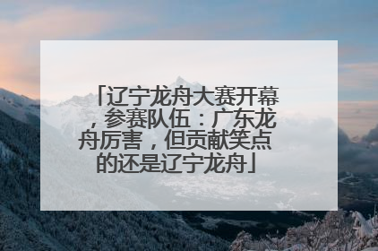 辽宁龙舟大赛开幕，参赛队伍：广东龙舟厉害，但贡献笑点的还是辽宁龙舟