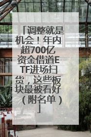调整就是机会！年内超700亿资金借道ETF进场扫货，这些板块最被看好（附名单）