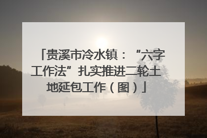贵溪市冷水镇：“六字工作法”扎实推进二轮土地延包工作（图）