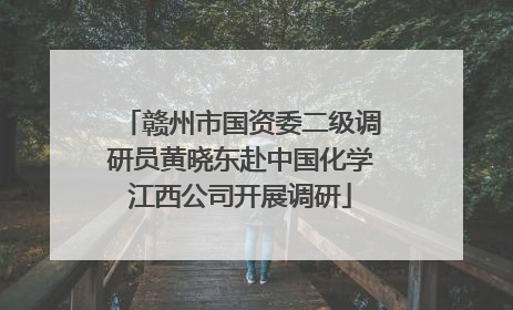 赣州市国资委二级调研员黄晓东赴中国化学江西公司开展调研