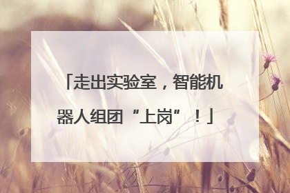 走出实验室，智能机器人组团“上岗”！