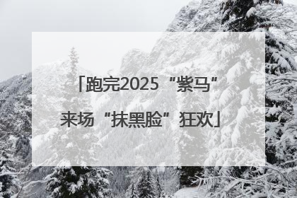 跑完2025“紫马” 来场“抹黑脸”狂欢