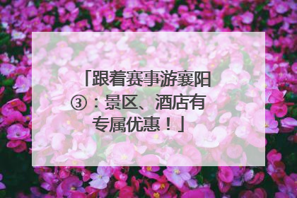 跟着赛事游襄阳③：景区、酒店有专属优惠！