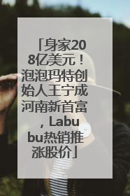 身家208亿美元！泡泡玛特创始人王宁成河南新首富，Labubu热销推涨股价