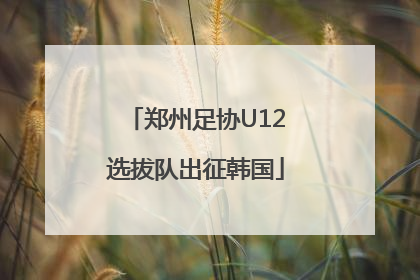 郑州足协U12选拔队出征韩国
