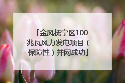 金风抚宁区100兆瓦风力发电项目（保障性）并网成功