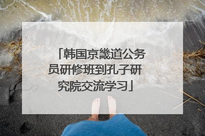 韩国京畿道公务员研修班到孔子研究院交流学习