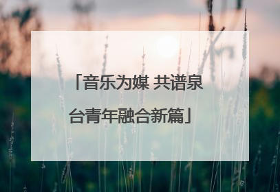 音乐为媒 共谱泉台青年融合新篇