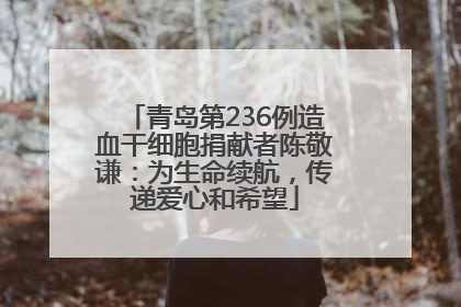 青岛第236例造血干细胞捐献者陈敬谦：为生命续航，传递爱心和希望