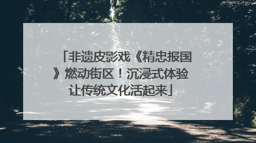 非遗皮影戏《精忠报国》燃动街区！沉浸式体验让传统文化活起来