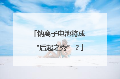 钠离子电池将成“后起之秀”？