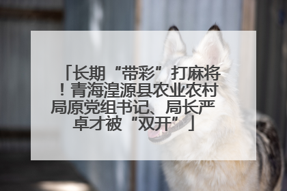 长期“带彩”打麻将！青海湟源县农业农村局原党组书记、局长严卓才被“双开”