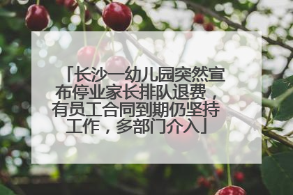 长沙一幼儿园突然宣布停业家长排队退费，有员工合同到期仍坚持工作，多部门介入