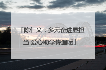 陈仁文：多元奋进显担当 爱心助学传温暖