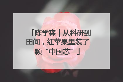 陈学森｜从科研到田间，红苹果里装了颗“中国芯”