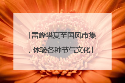 雷峰塔夏至国风市集，体验各种节气文化