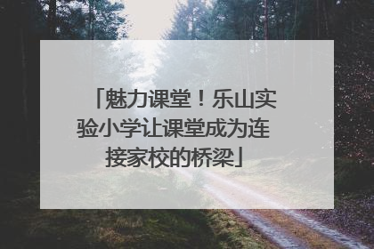 魅力课堂！乐山实验小学让课堂成为连接家校的桥梁