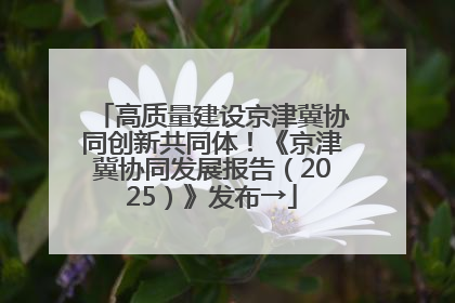 高质量建设京津冀协同创新共同体！《京津冀协同发展报告（2025）》发布→