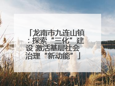 龙南市九连山镇：探索“三化”建设 激活基层社会治理“新动能”