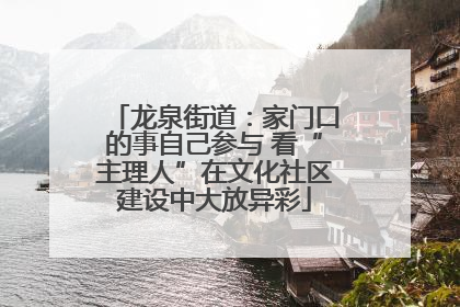 龙泉街道：家门口的事自己参与 看“主理人”在文化社区建设中大放异彩