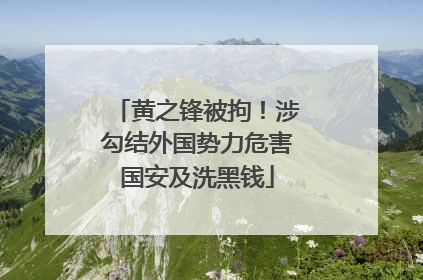 黄之锋被拘！涉勾结外国势力危害国安及洗黑钱