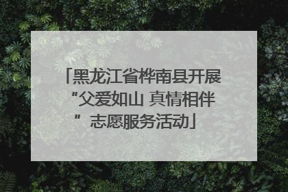 黑龙江省桦南县开展“父爱如山 真情相伴”志愿服务活动