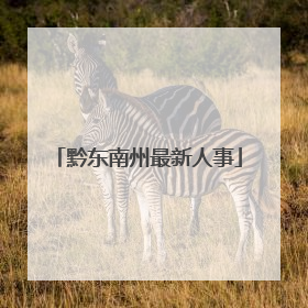 黔东南州最新人事