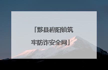 黟县碧阳镇筑牢防诈安全网