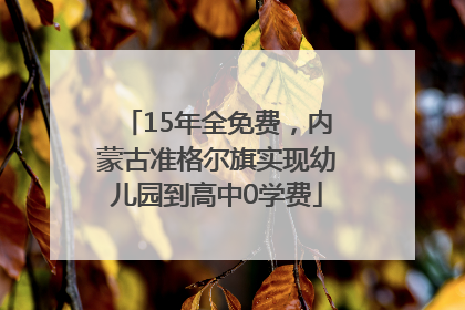 15年全免费，内蒙古准格尔旗实现幼儿园到高中0学费
