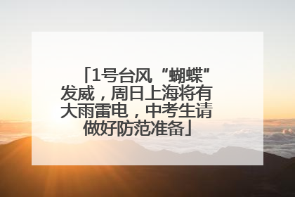1号台风“蝴蝶”发威，周日上海将有大雨雷电，中考生请做好防范准备