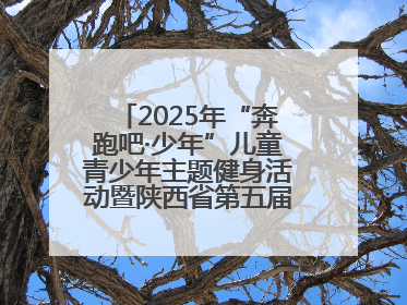 2025年“奔跑吧·少年”儿童青少年主题健身活动暨陕西省第五届少儿体育嘉年华活动启动