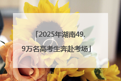 2025年湖南49.9万名高考生奔赴考场