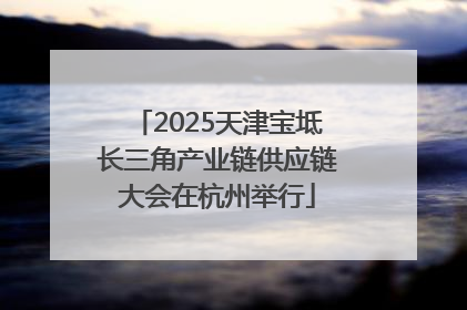2025天津宝坻长三角产业链供应链大会在杭州举行