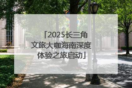 2025长三角文旅大咖海南深度体验之旅启动