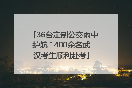 36台定制公交雨中护航 1400余名武汉考生顺利赴考