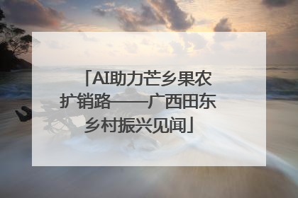 AI助力芒乡果农扩销路——广西田东乡村振兴见闻